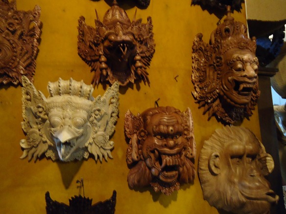 madeira indonésia bali artesanato máscaras